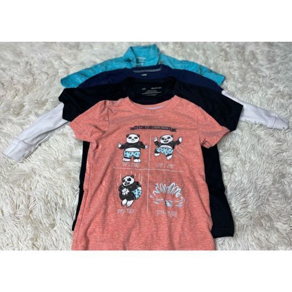 Boys Toddler 4 piece size 4T Short Sleeve & Long Sleeve shirt lot by Cat & Jack,